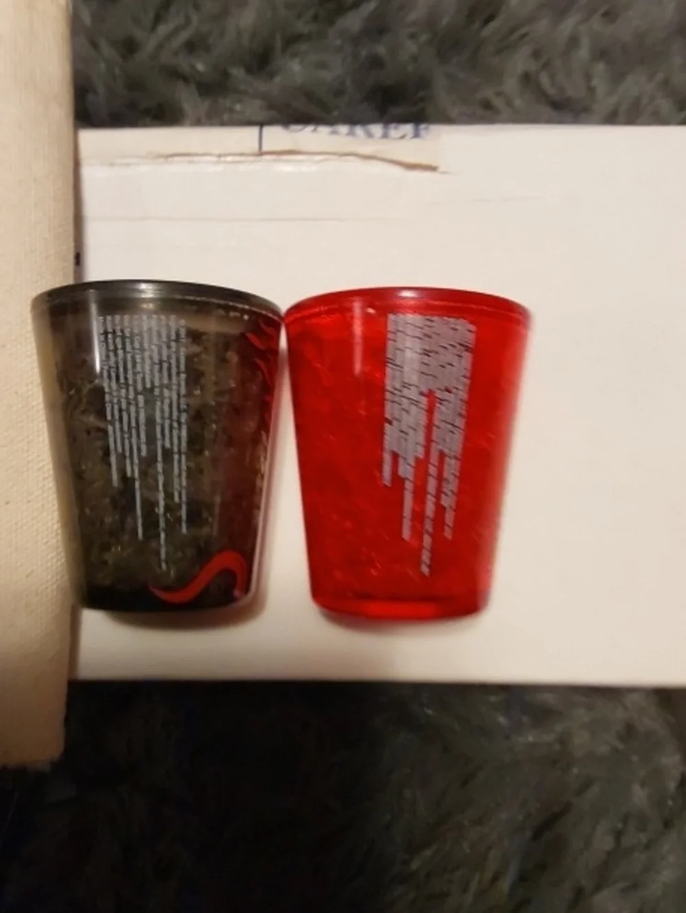 Fireball Red Shot Glass & Black Dragon Set